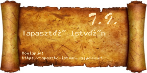 Tapasztó István névjegykártya