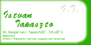 istvan tapaszto business card
